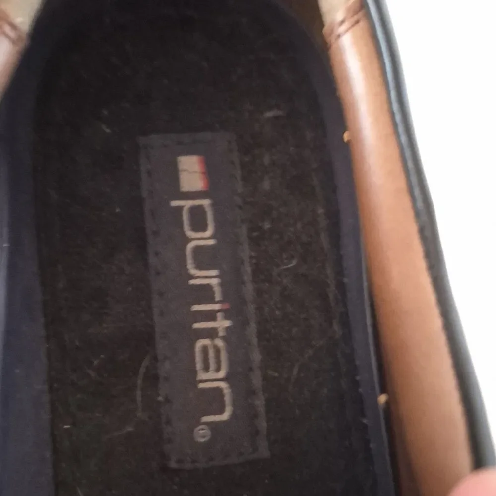 Mens Puritan Leather & Man made Size 10½ Dress Shoes Black - Picture 8 of 8